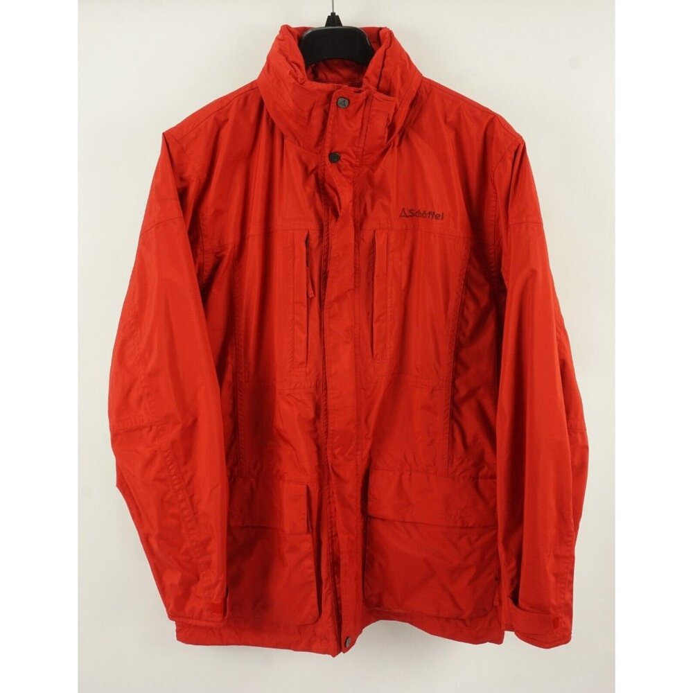Schoffel Venturi Ski Jacket Men's XL Red Waterproof Hard Shell Packable Hood